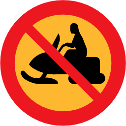 Download free round prohibited snowmobile icon